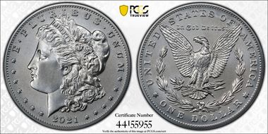 2021-O Privy $1 Morgan Dollar 100th Anniversary First Strike MS70