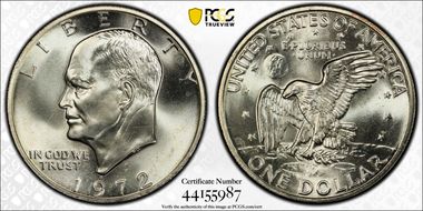 1972-S $1 Silver MS67
