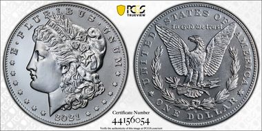 2021-D $1 Morgan Dollar 100th Anniversary First Strike MS69