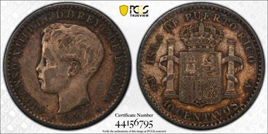 1896-PG V 10C KM-21  Ag XF40