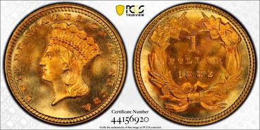 1882 G$1 MS68