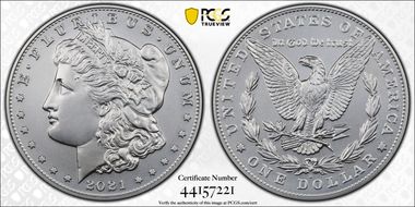 2021-S $1 Morgan Dollar 100th Anniversary First Strike MS70
