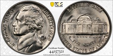 1939 5C Reverse of 1940 MS66FS