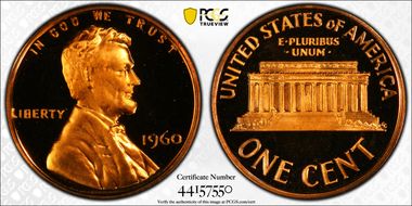1960 1C Large Date PR69DCAM