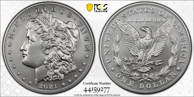 2021-S $1 Morgan Dollar 100th Anniversary MS70