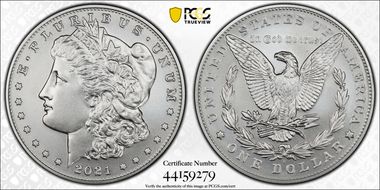 2021-S $1 Morgan Dollar 100th Anniversary MS70