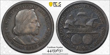 1893 50C Columbian VF30