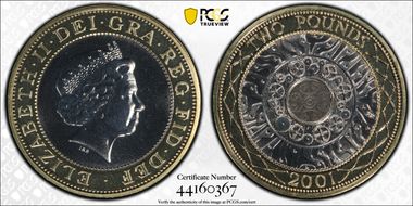 2001 £2 S-K9 Iron Age MS68