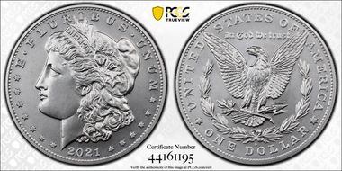 2021-S $1 Morgan Dollar 100th Anniversary First Strike MS70