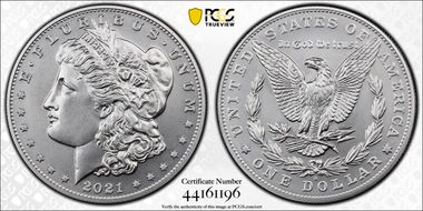 2021-S $1 Morgan Dollar 100th Anniversary First Strike MS70