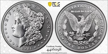2021-D $1 Morgan Dollar 100th Anniversary First Strike MS70