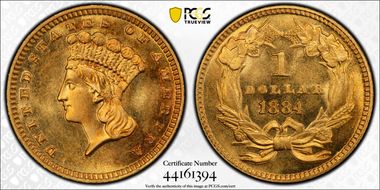 1884 G$1 MS68+