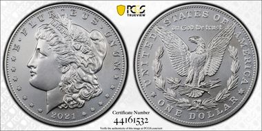 2021-S $1 Morgan Dollar 100th Anniversary First Strike MS70