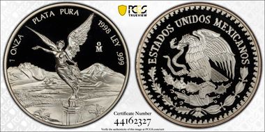 1998-Mo Onza Libertad Ag PR69DCAM
