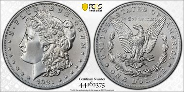 2021-O Privy $1 Morgan Dollar 100th Anniversary First Strike MS70