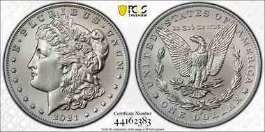 2021-O Privy $1 Morgan Dollar 100th Anniversary First Strike MS70