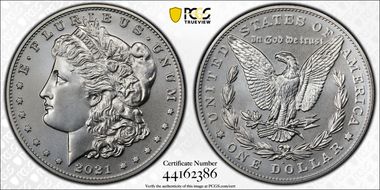 2021-S $1 Morgan Dollar 100th Anniversary First Strike MS70