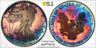 1986-S $1 Silver Eagle PR67DCAM