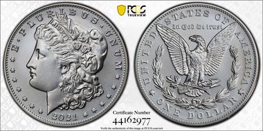 2021-S $1 Morgan Dollar 100th Anniversary First Strike MS70