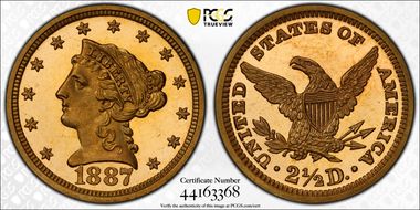 1887 $2.50 PR65DCAM