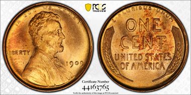 1909 1C Lincoln MS65RD