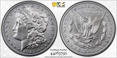 2021-CC Privy $1 Morgan Dollar 100th Anniversary First Strike MS70