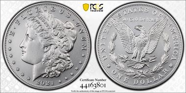 2021-S $1 Morgan Dollar 100th Anniversary First Strike MS70