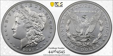 2021-S $1 Morgan Dollar 100th Anniversary First Strike MS70