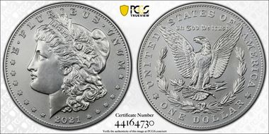2021-S $1 Morgan Dollar 100th Anniversary First Strike MS70