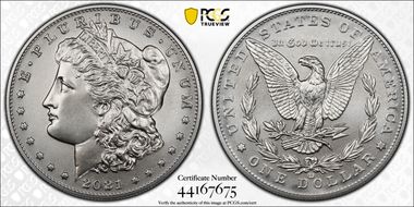 2021-CC Privy $1 Morgan Dollar 100th Anniversary First Strike MS70
