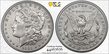 2021-CC Privy $1 Morgan Dollar 100th Anniversary First Strike MS69