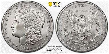 2021-CC Privy $1 Morgan Dollar 100th Anniversary First Strike MS69