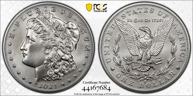 2021-O Privy $1 Morgan Dollar 100th Anniversary First Strike MS70