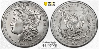 2021-O Privy $1 Morgan Dollar 100th Anniversary First Strike MS70