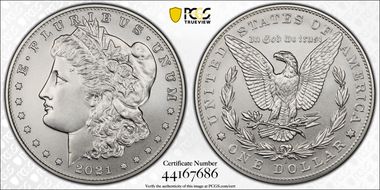 2021-S $1 Morgan Dollar 100th Anniversary First Strike MS70