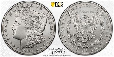 2021-S $1 Morgan Dollar 100th Anniversary First Strike MS70