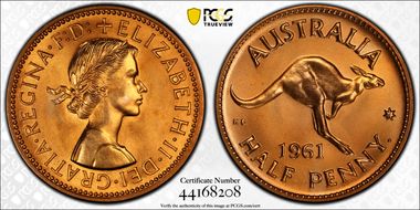 1961 Y. (p) 1/2D PR66RD