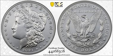 2021-S $1 Morgan Dollar 100th Anniversary First Strike MS70
