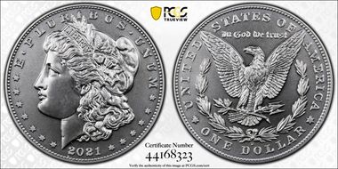 2021-D $1 Morgan Dollar 100th Anniversary First Strike MS70
