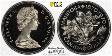 1970 $1 Manitoba Ni SP67
