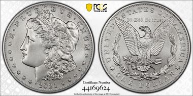 2021 $1 Morgan Dollar 100th Anniversary First Strike MS69