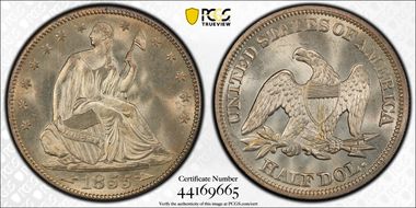 1855/54 50C Arrows MS66