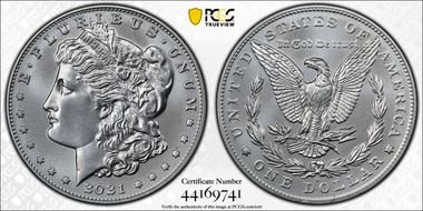 2021-D $1 Morgan Dollar 100th Anniversary First Strike MS70