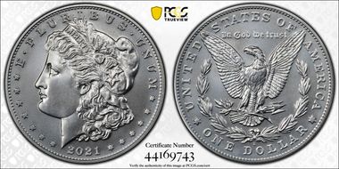 2021-S $1 Morgan Dollar 100th Anniversary First Strike MS70