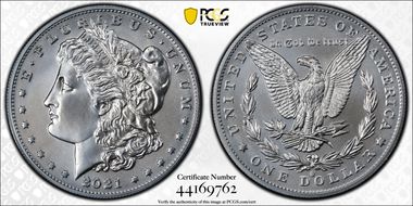2021-CC Privy $1 Morgan Dollar 100th Anniversary First Strike MS70