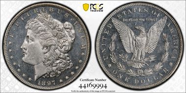 1897 $1 MS64DMPL