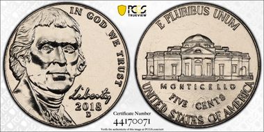 2018-D 5C MS65FS
