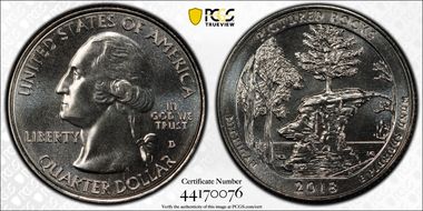 2018-D 25C Pictured Rocks NP MS67