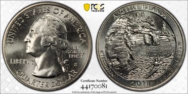 2018-S 25C Apostle Islands NP MS66