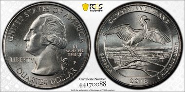 2018-P 25C Cumberland Island NP MS67